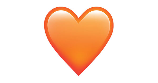 orange heart emoji Gallery